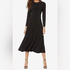 KamaliKulture | Norma Kamali Long Sleeve Flare Dress | Matte Jersey | Women's XL